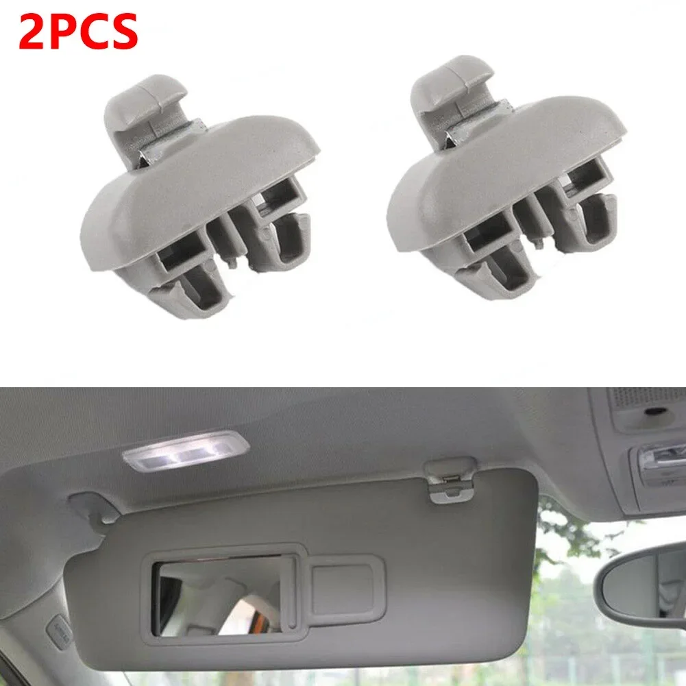 2Pcs Sun Visor Clip Hook Retainer Gray 4B0857562 Interior Accessories For TT A6 S6 2001-05 Sun Visor Clip Reliable Installation
