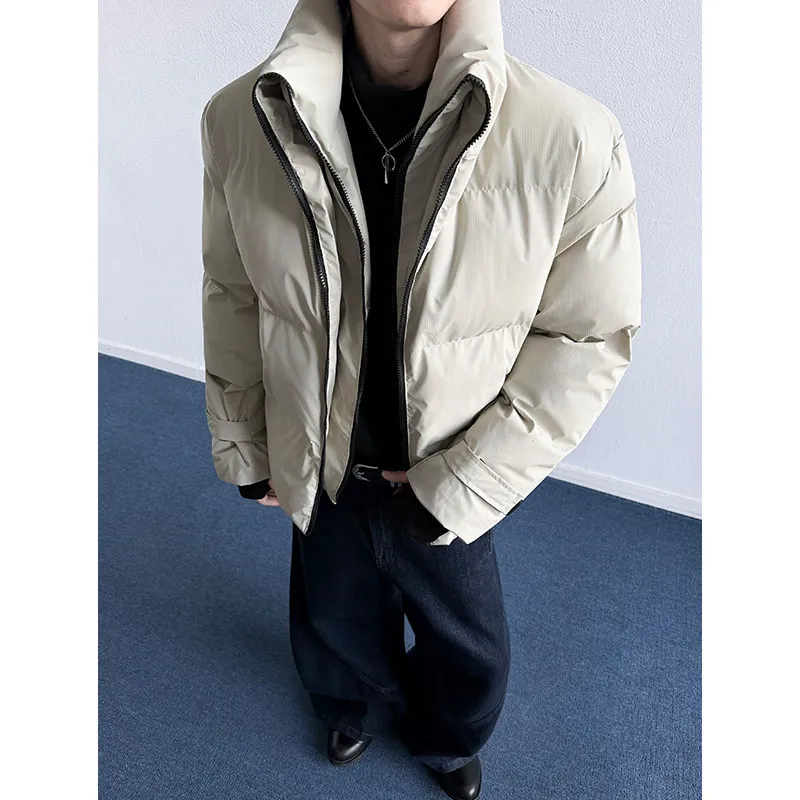 

Утепленная куртка из искусственной кожи и хлопка для мужчин, в американском ретро-стиле, молодежная, из полиэфирного волокна, на молнии, однотонная