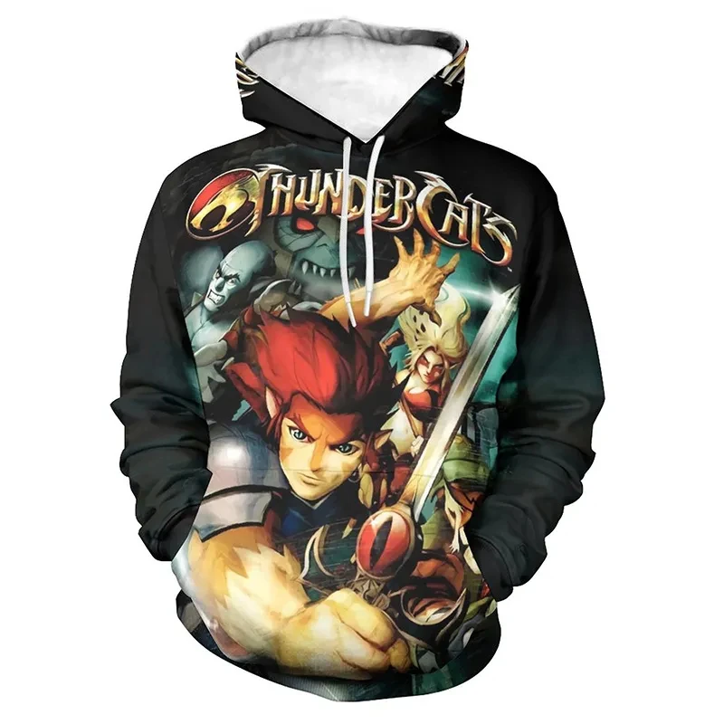 Thundercats Hoodies Anime 3D Print Streetwear Men Women Fashion Sweatshirts Oversized Hoodie Kids Pullovers Tracksuits Clothing