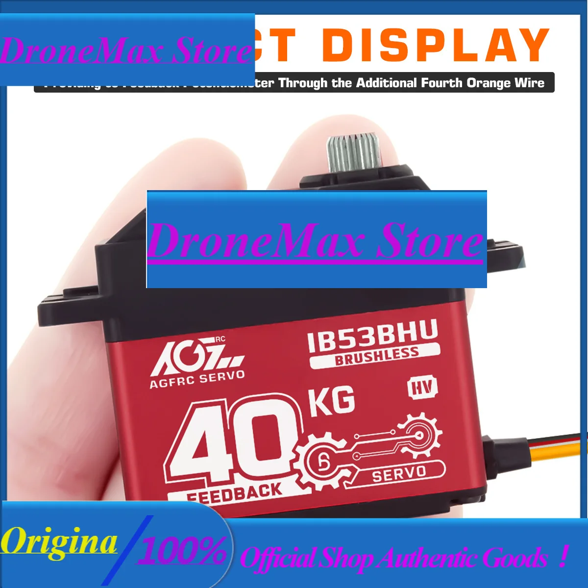 DrMasAGFRC IB53BHU Position Feedback Servo 40KG High Torque Programmable Full Metal Gear Standard Digital Steering Motor RC Serv