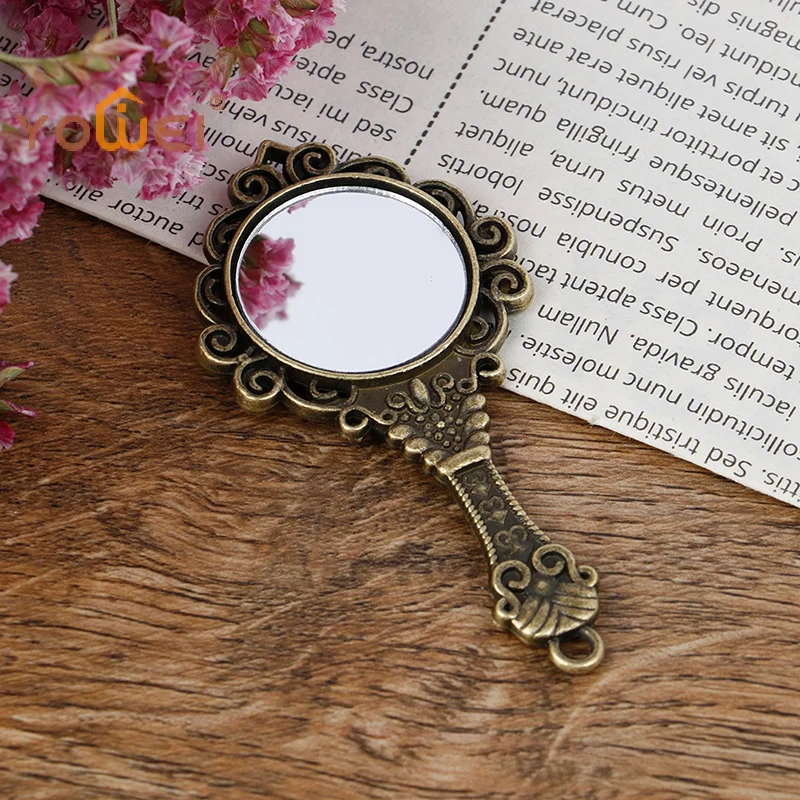 Latest Vintage Metal Frame Mirror Dollhouse Miniature Bathroom Furniture for 1:6 Doll