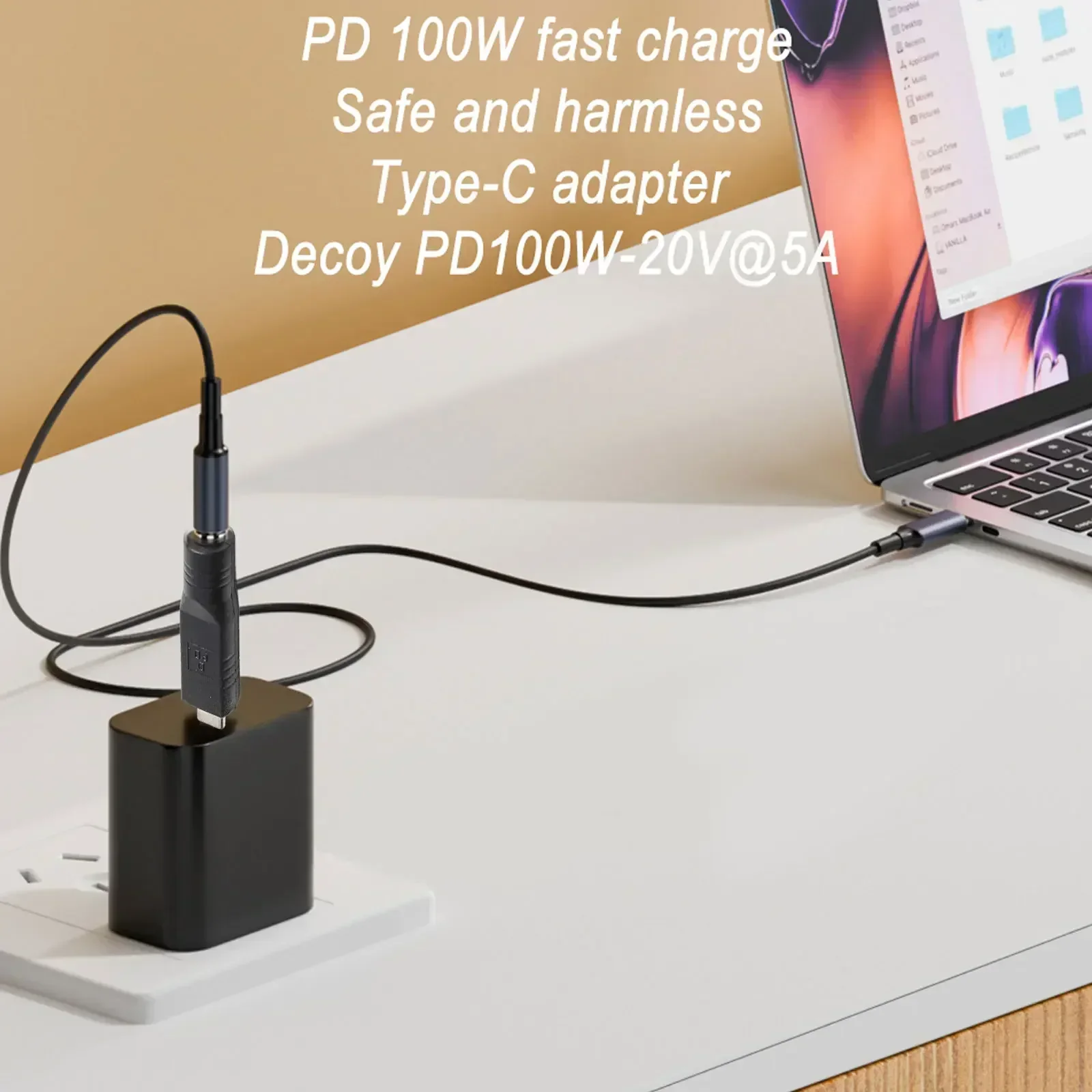 100W DC Power Cable Adapter For Starlink Mini Waterproof Fast Charging Extension Cable For Starlink Mini Type-C Connection