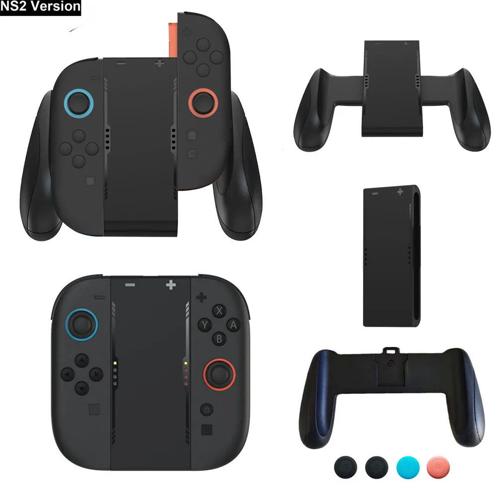 2025 NEW Detachable Wear-Resistant Grip Holders for Switch 2 JOY CON Controller Gaming Accessories w/ Free Thumb Stick Caps