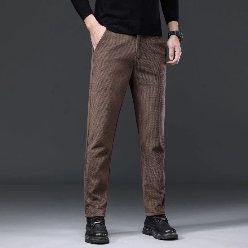Men's 2026 Spring Autumn New Casual Pants Loose Versatile Straight Long Trousers Brushed Slim Fit Sports