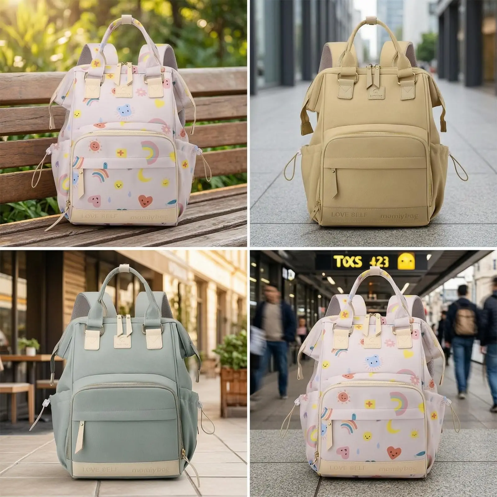 Baby Diaper Bag Backpack for Mother with Comfortable Carrying Options for Nursery Runs and Travel