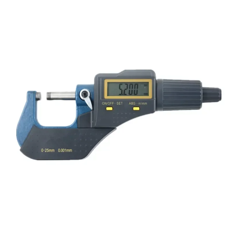 Portable Micrometer Digital Range 0-25mm 0.001mm Outside Micrometer Industrial Electric Thickness Gauge Ruler Caliper