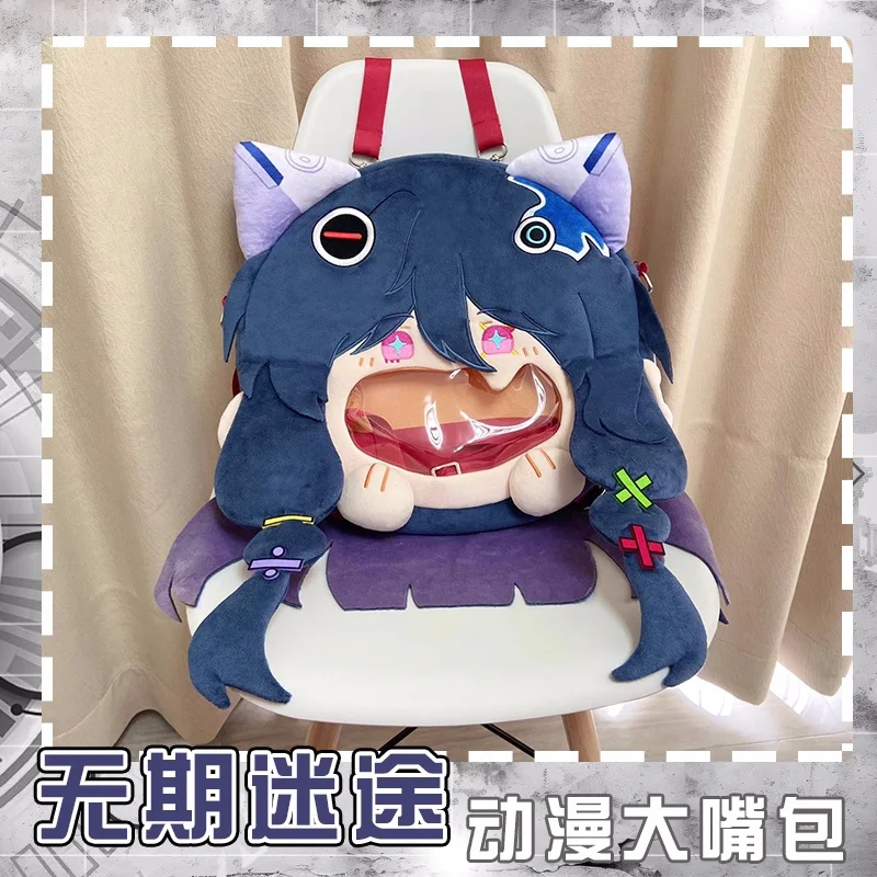 Anime Path to Nowhere 000 Transparent Plush Backpack Messenger Bags Cartoon Shoulder Bag b259