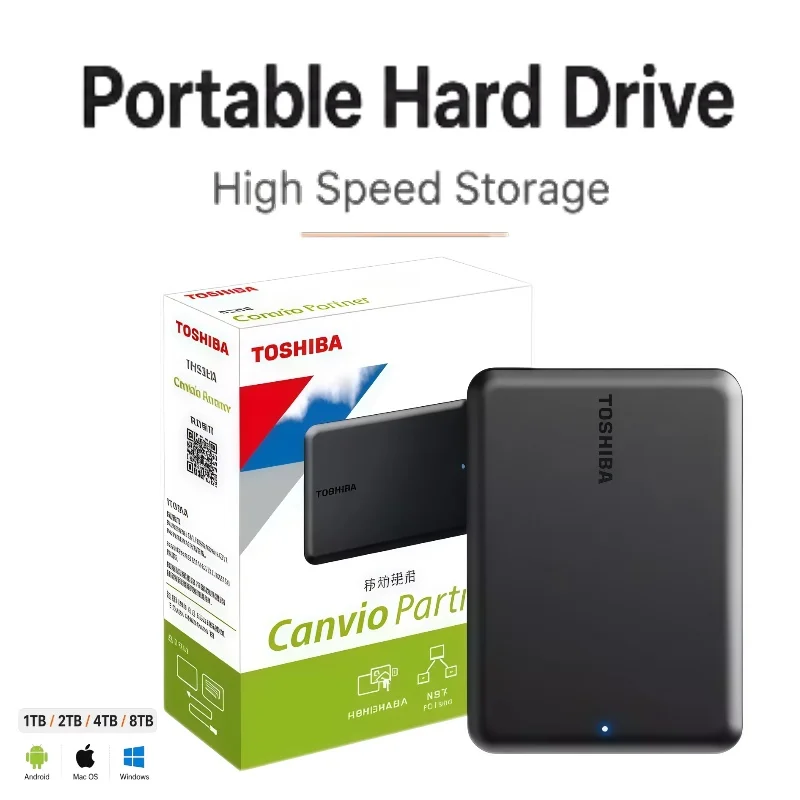 For Toshiba B3/A5 Portable External Hard Drive High Speed Disk For Laptop Desktop Mac Android Phone Mobile Data Backup Hard Disk