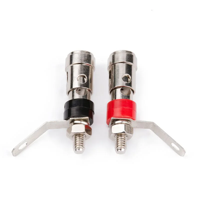 2/4/8Pcs New Nickel Plated 2mm  Banana Audio Plug Jack Socket Connector Amplifier Terminal Spring Loaded Binding Post