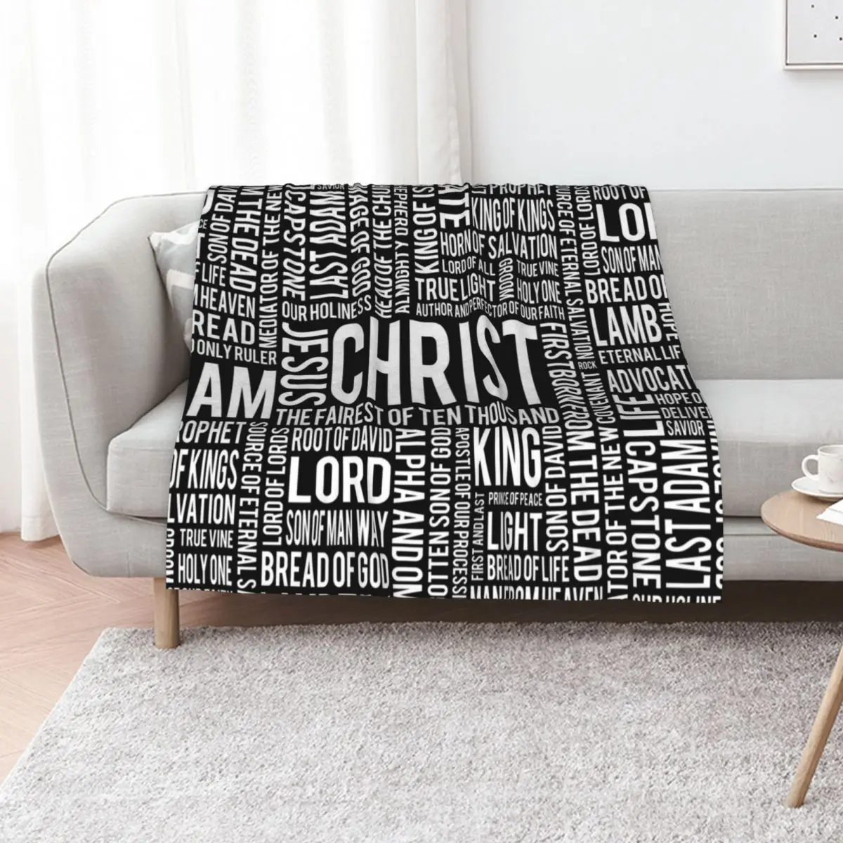 100 Names of Christ - White Throw Blanket Bed Fashionable bed plaid Single Moving christmas gifts Tourist Blankets