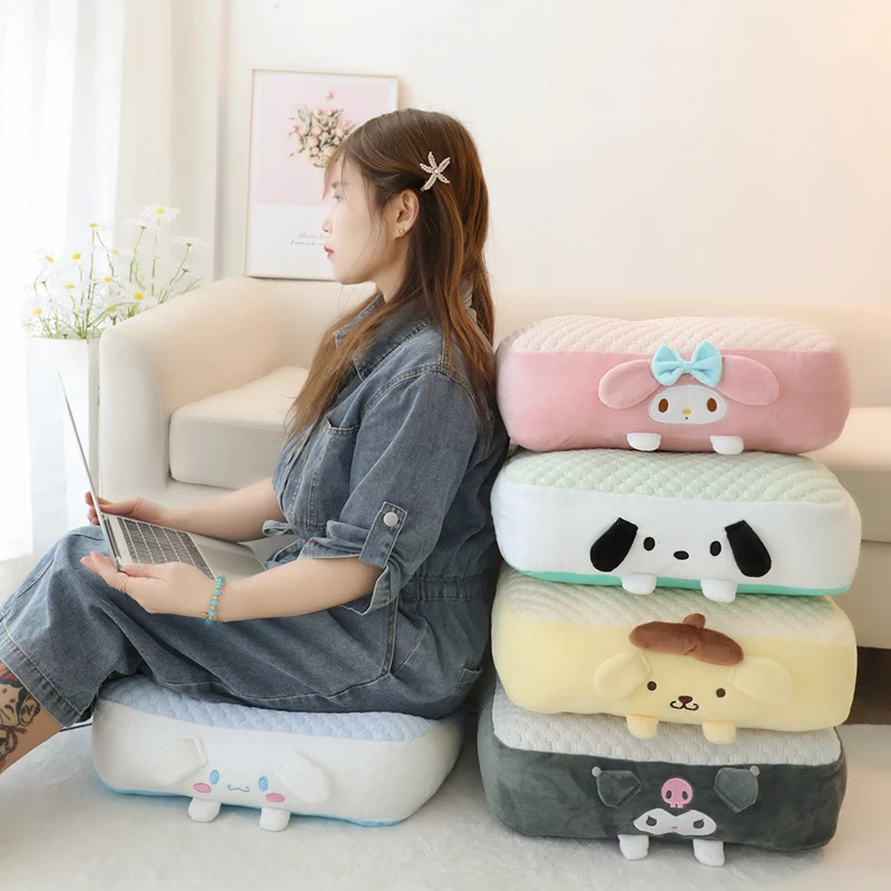 Sanrio Series Cushion Pochacco My Melody Cinnamoroll Kuromi Plush Filled Seat Cushion