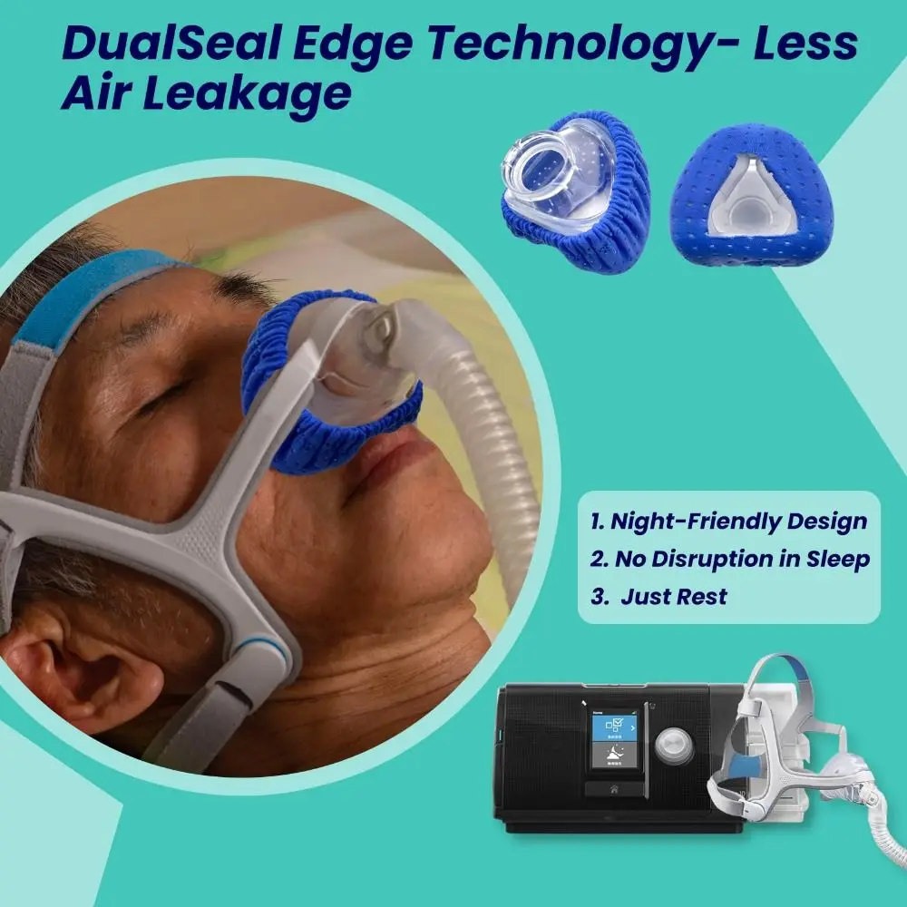 بطانات قناع الأنف CPAP القابلة لإعادة الاستخدام، وسائد قناع الوجه الكاملة من القماش المريح القابل للتنفس مقاس واحد تناسب جميع أغطية قناع CPAP الناعمة