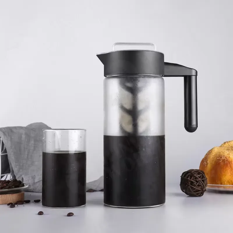 1.3L Cold Brew Iced Coffee Maker Airtight Tea Can with Removable Mesh Filter for Homemade Cold Brew Coffee and Iced Tea
