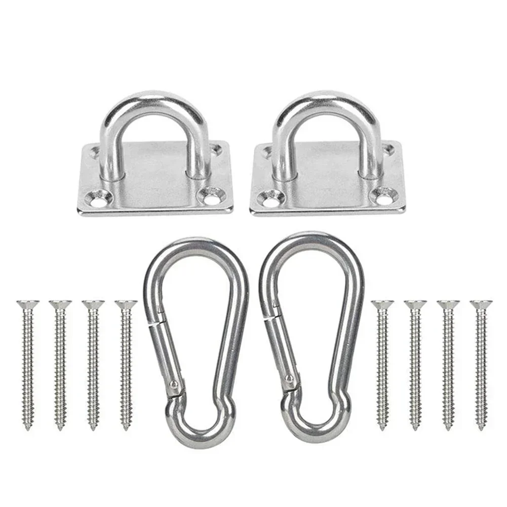 

Brand New Hanging Hook Swing Chair Ceilings Decks Hardware Bracket Brick Walls Replacement Set Silver Spare Parts