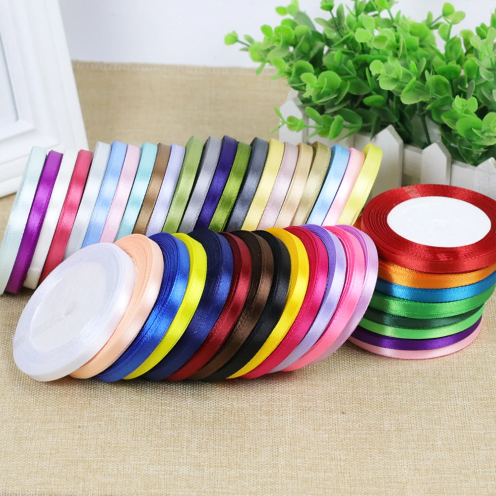 25 Yards Bias Binding Tape 3/8 Inch Plain Polyester Fabric Craft Ribbon,for Sew Accessories Craft Wrapping Party Decorations