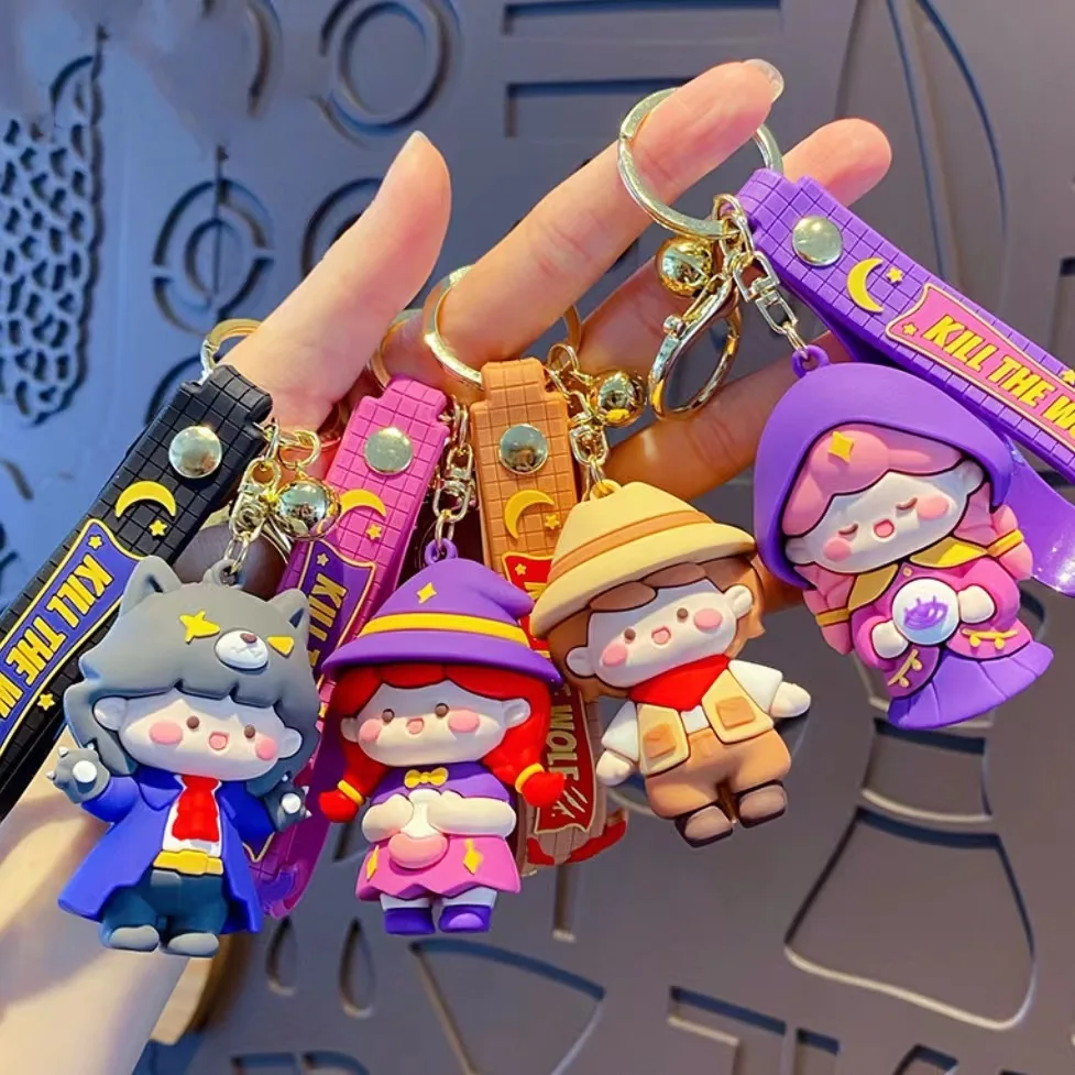 Fun Game Werewolf Kill Keychain Creative Witch Doll Pendant Game Accessories Car Backpack Hanging Gift