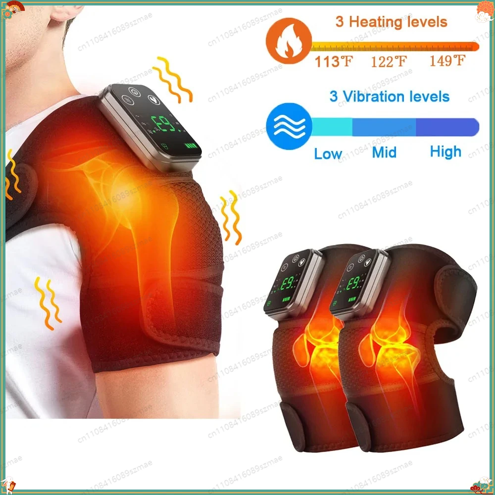 

Беспроводной массажер 3-в-1 для коленей и плеч для пожилых людей, с тепловым нагревом и вибрацией, для расслабления мышц