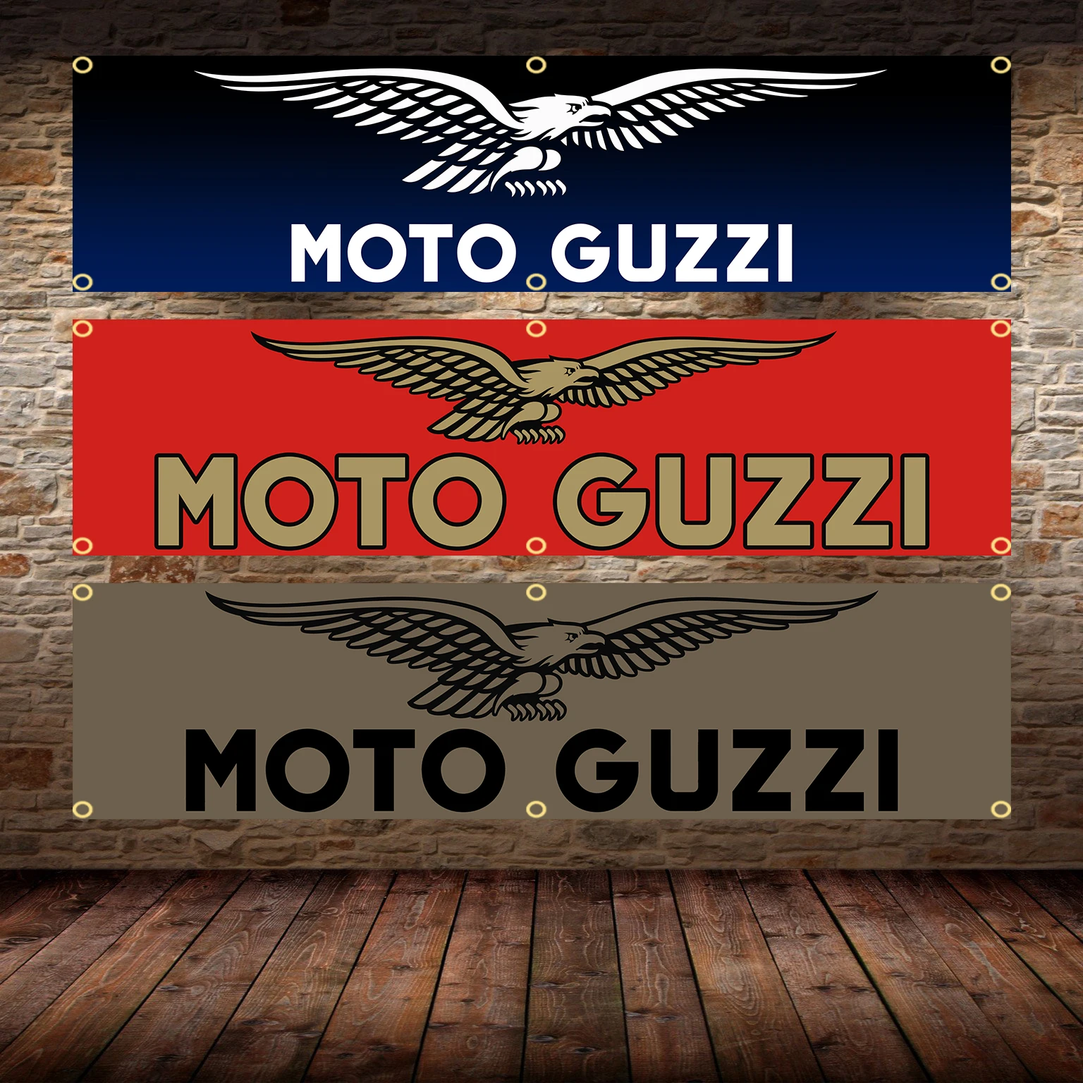 

60X240cm Italy Moto Guzzi Motorcycle Banner Flag Polyester Printed Garage or Outdoor Decoration Tapestry