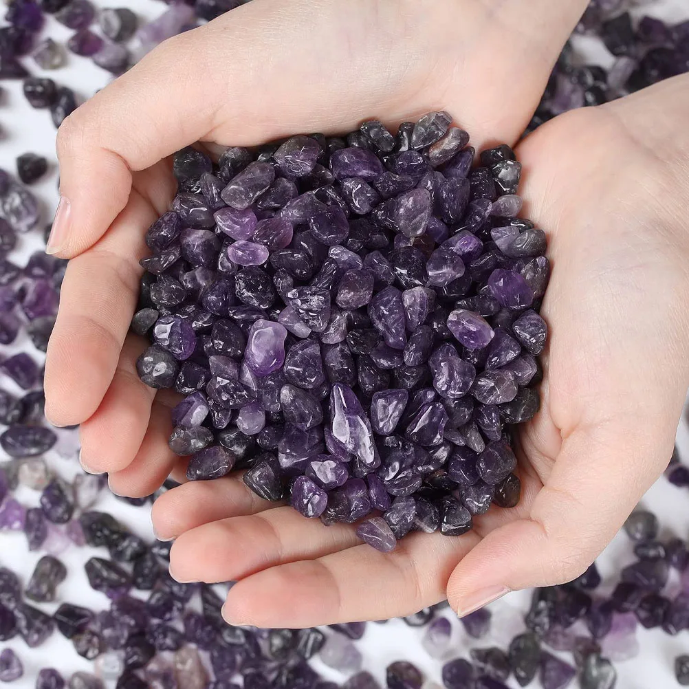 

Crystal Gravel Rocks Aquarium Stones Purple Plant Decor Fish Tank DIY Gravels Vase Water Garden Ponds Safe Material Long Lasting