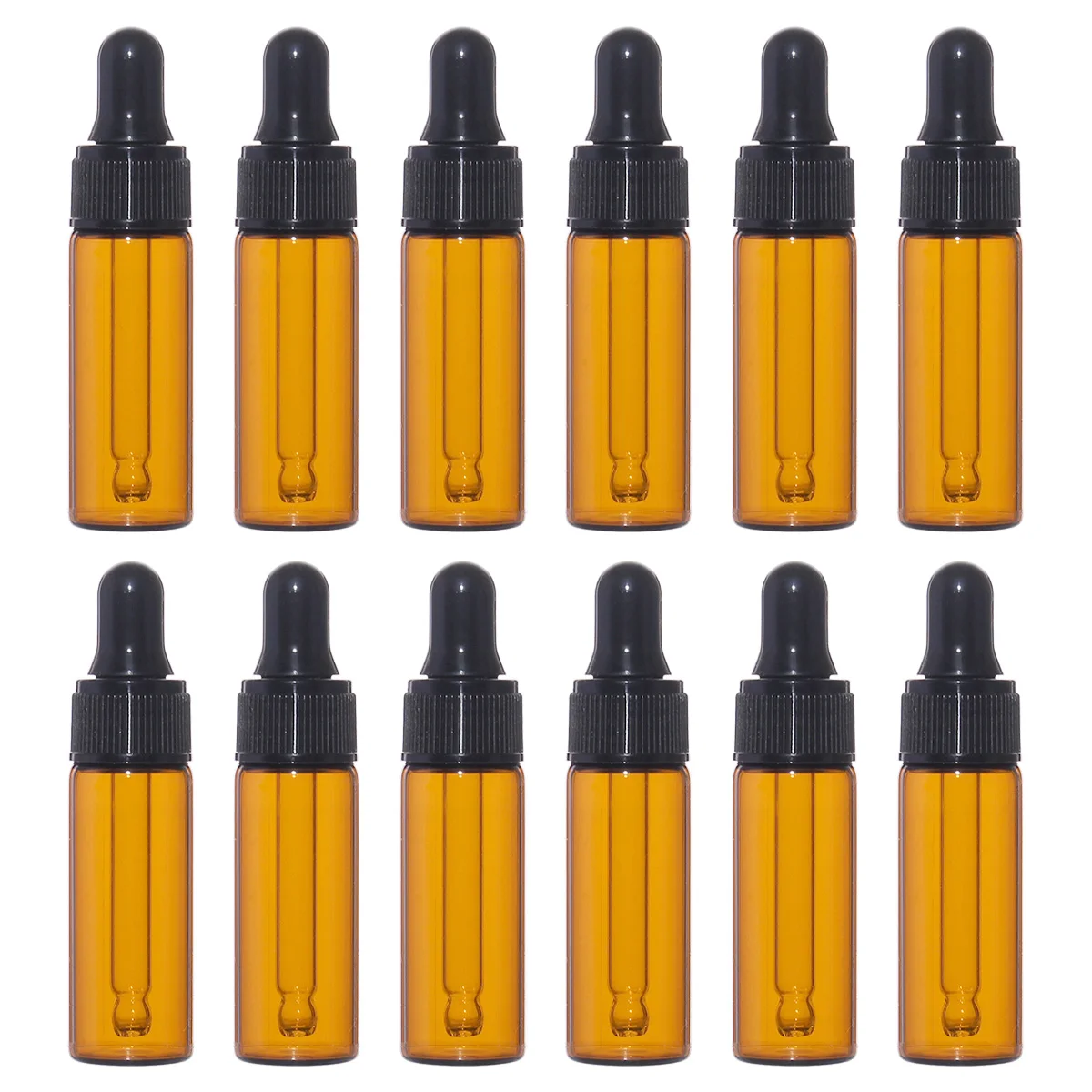 Mini frasco conta-gotas de vidro âmbar com pipeta, conta-gotas, aromaterapia, frasco de óleo Esstenial, 1ml, 2ml, 3ml, 5ml, 20, 50, 100pcs