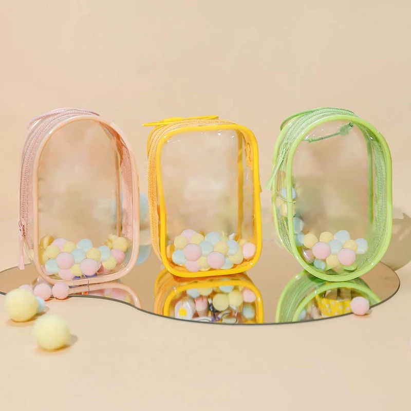 Hand-made blind box display storage bag pvc transparent three-dimensional baby bag key chain bag storage box display outing bag