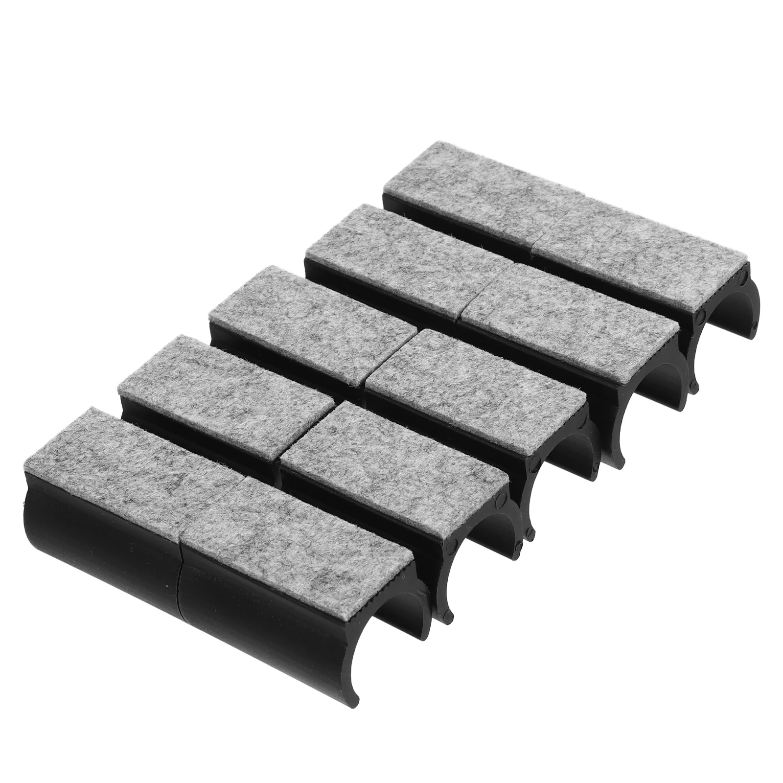 

10 Pcs Chair Leg Pads U Shape niture Feet Protectors Felt Floor Chairs Chaise Longue for Shaped Cushions Legs U-shaped