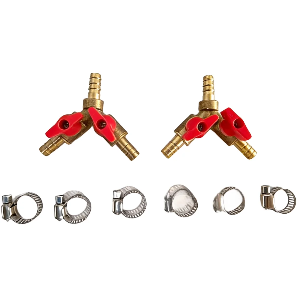 Brass For Gas Valve Y Type Tee Connector for Liquefied For Gas Stove Systems with Built-in Clips for Secure Connection