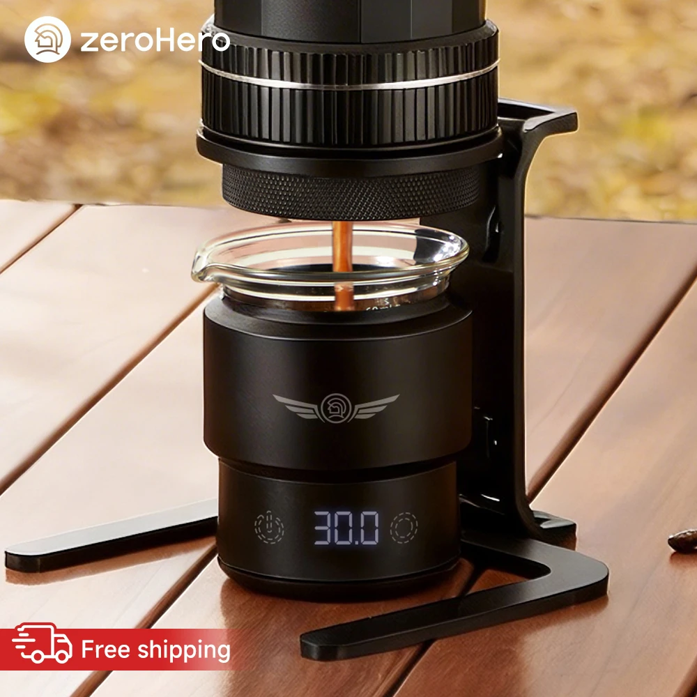 zeroHero Dosing Scale 135g Lightweight 0.1g Precision 58mm Glass Cup for Espresso Portafilter Home and Barista Brewing Kitx Setx