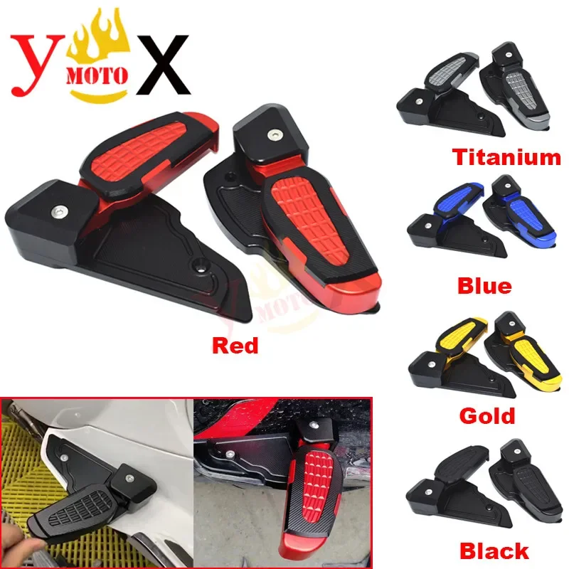 

5 цветов, складная педаль заднего пассажира для скутера, подножки из сплава с ЧПУ для VESPA Primavera Sprint 150 2018 2017