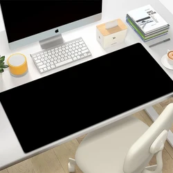 Pure Black Mousepad Large Gaming Solid Color Mouse Pad Natural Rubber Waterproof Keyboard Big Mouse Mat Anti-slip Keyboard Mat