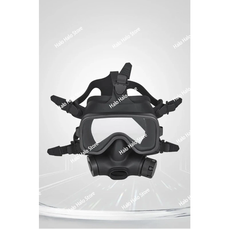 Akuana Cof2 Full Face Diving Mask Scuba Diving Comprehensive Mirror All Black Professional Submersible Equipment