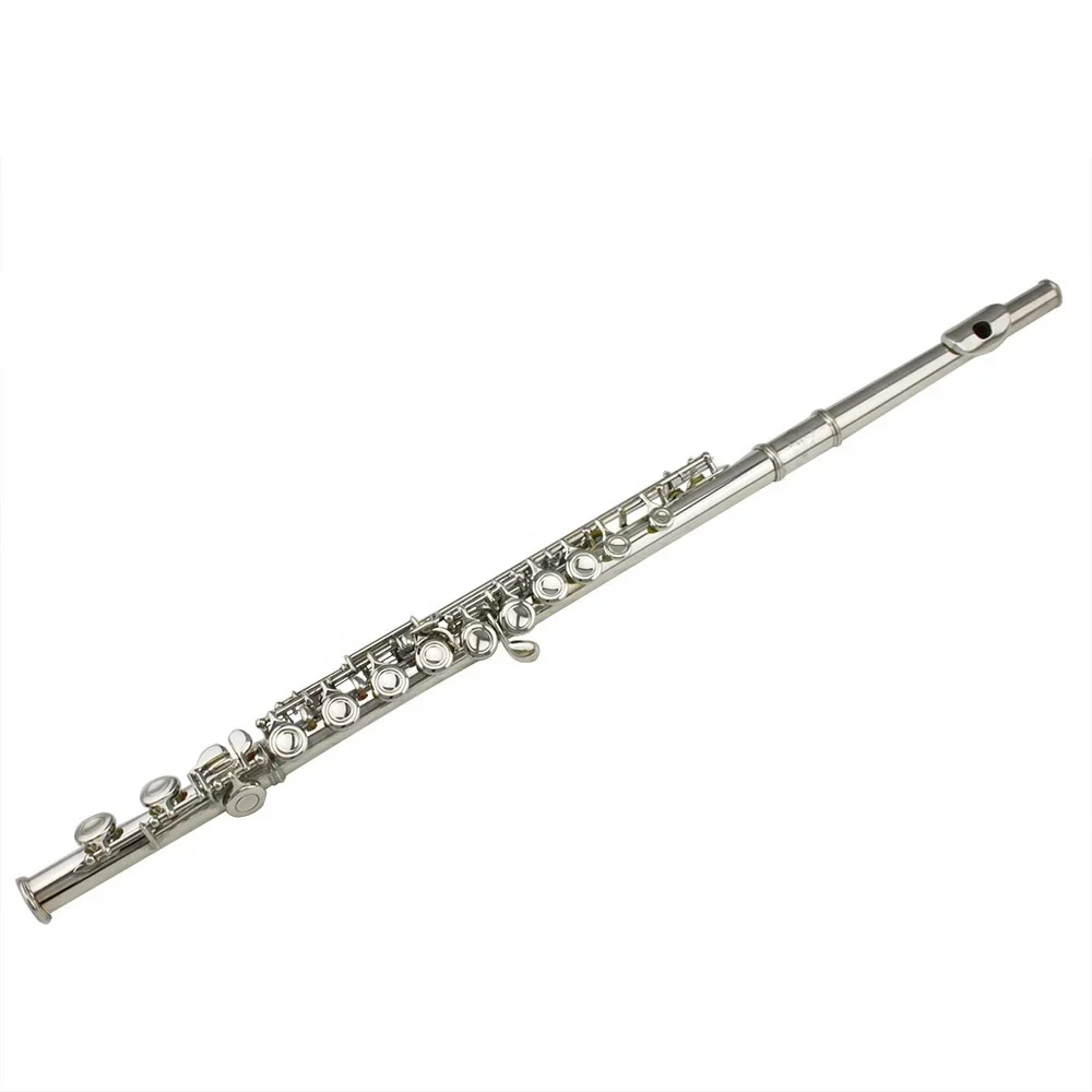 Intermediate grade 16 closed hole Silver plated body Straight or Curved head joint  flute