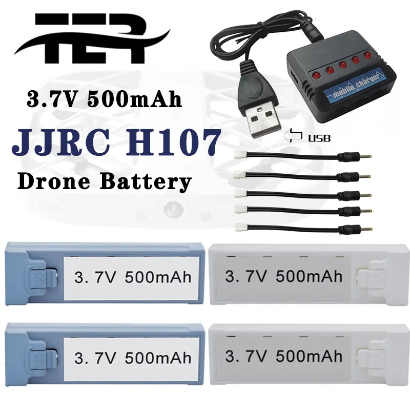 3.7V 500MAH Drone Battery For JJRC H107 Lipo Battery Drone Battery spare parts For JJRC H107 Mini RC Drone Original Accessories