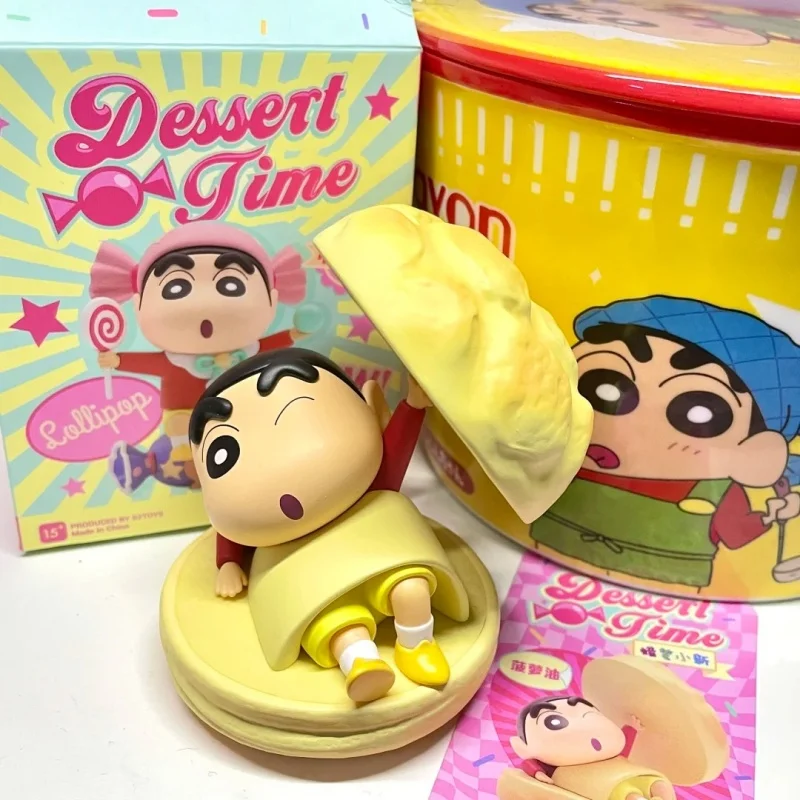 새로운 크레용 신짱 디저트 타임 시리즈 랜덤박스 장난감 귀여운 애니메이션 액션 피규어 까이샤 카하 서프라이즈 미스터리 박스 인형 소녀 선물