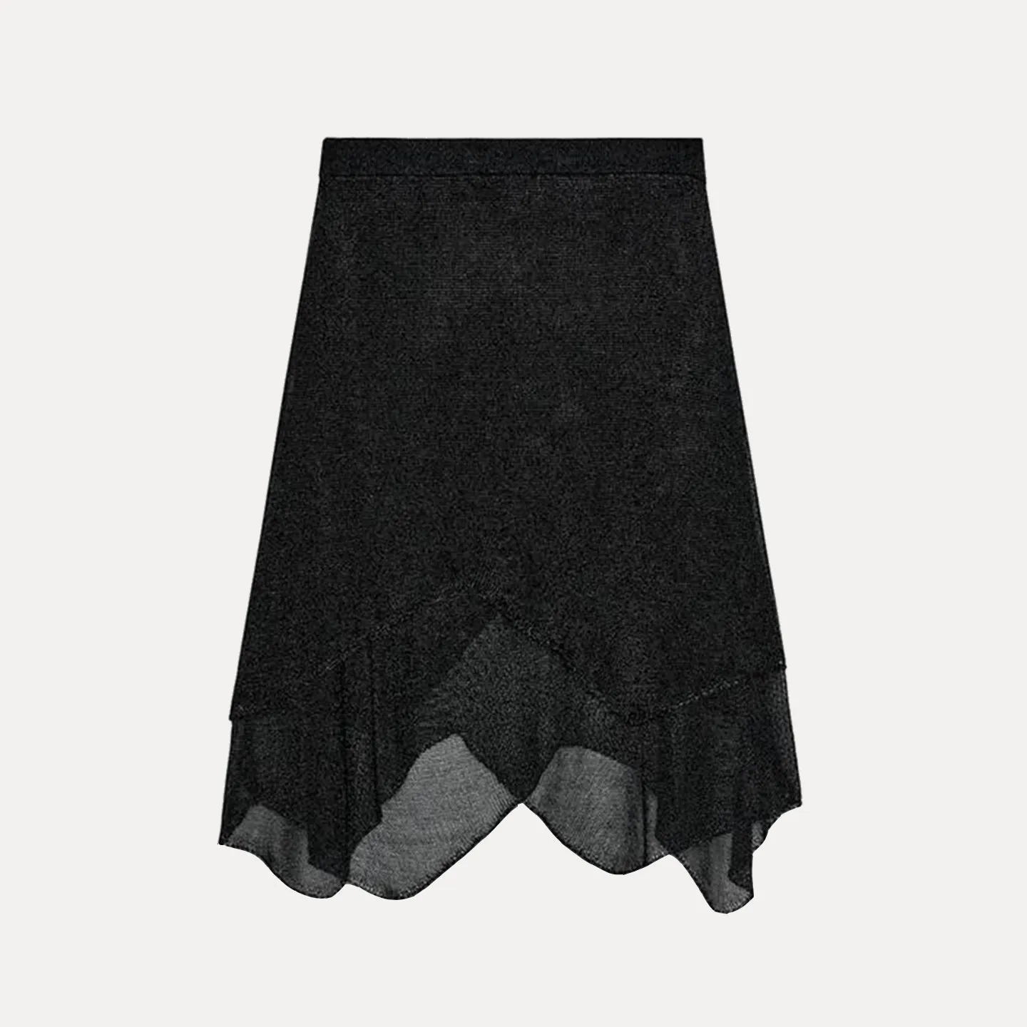 Z 여성용 중간 길이 니트 스커트 심플한 메탈 컬러 출퇴근용 캐주얼 핏 2025 신상 디자인