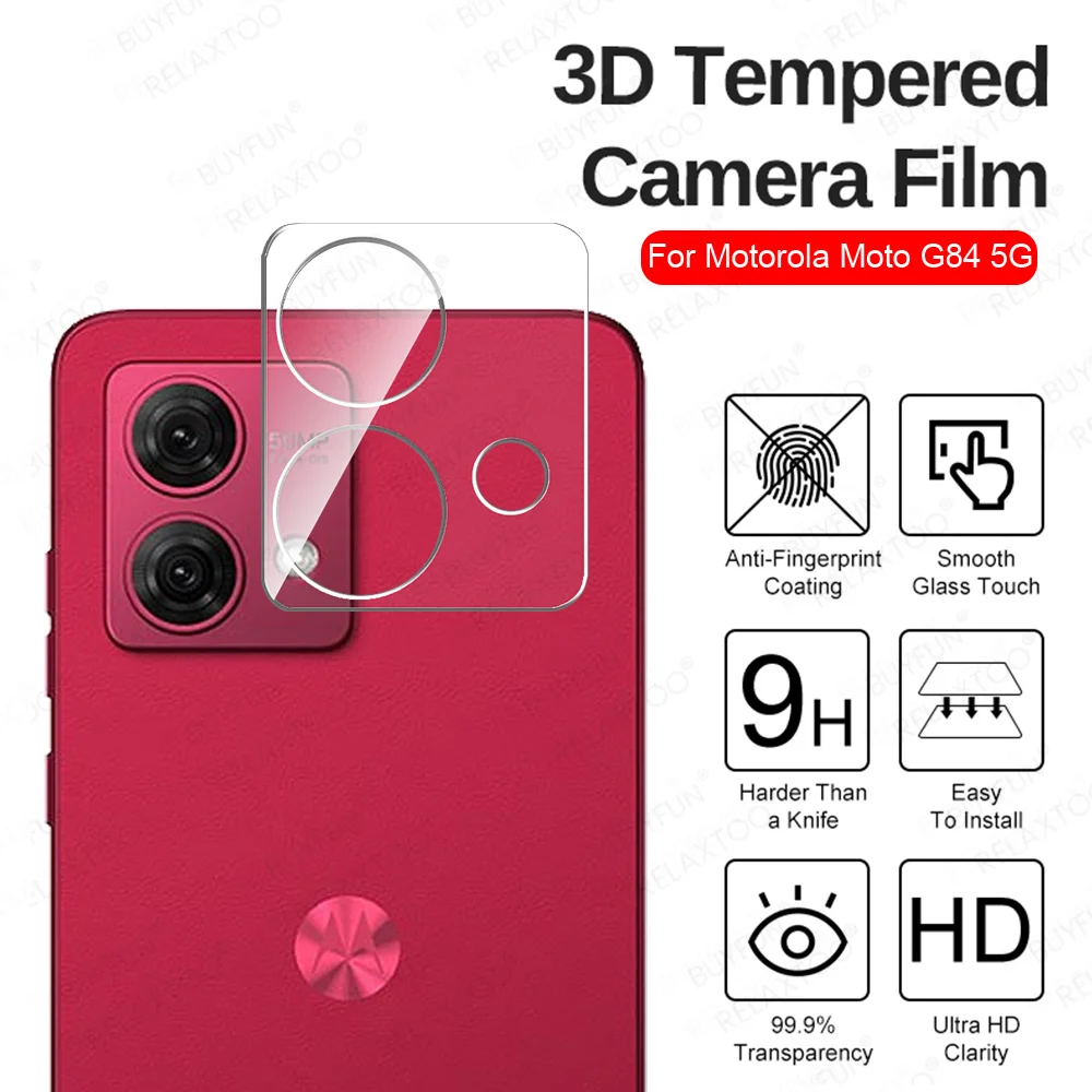 3D Clear Camera Tempered Glass For Motorola Moto G84 Lens Cover Protector Case MotoG84 MotoG54 MotoG24 MotoG14 G54 5G G24 G14 4G