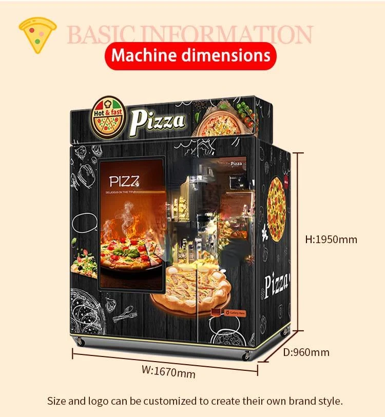 110-220V 50/60HZ Pizza Cooking Vending Machine With Infrared Oven Outdoor Use