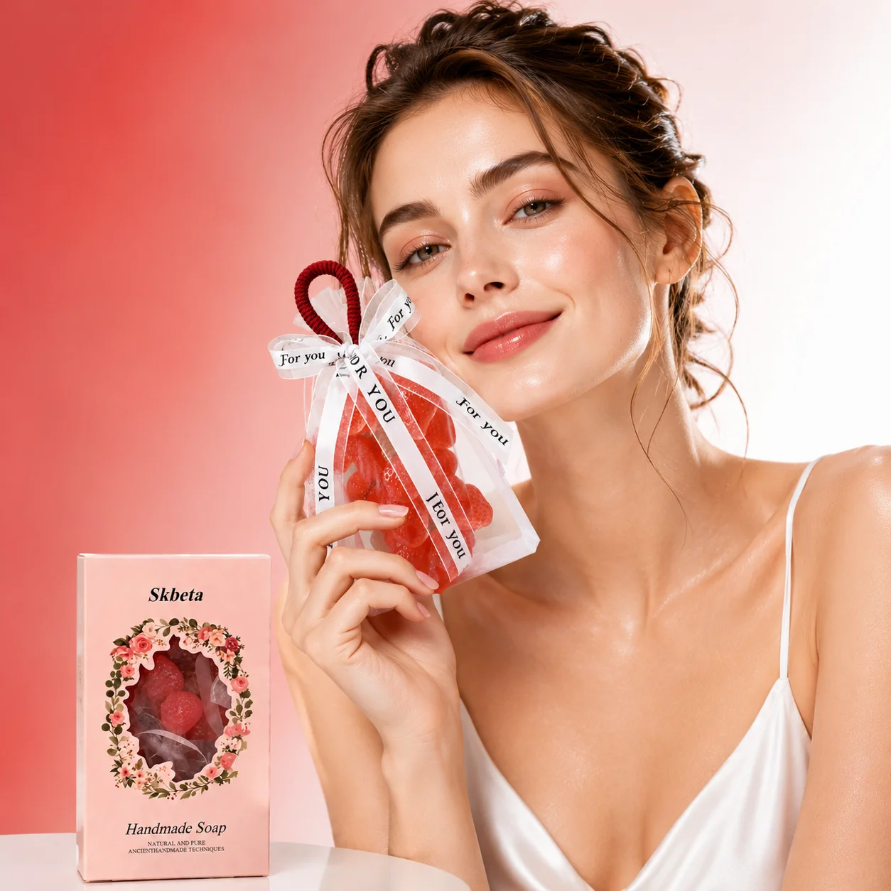 Skbeta Handmade Soap Fruit Shape Lemon Strawberry Professional Skin Cleansing Soft Natural Moisturizing Face Hand Body Soap Bar