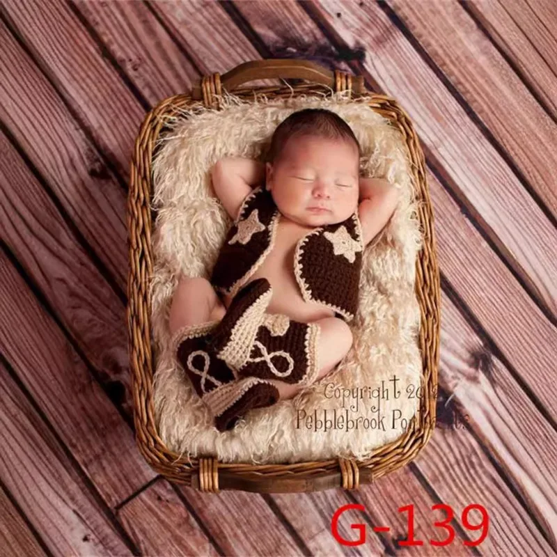 مائة يوم الطفل التصوير دعوى الوليد الغزل مجموعة المنسوجة الطفل التصوير دعوى القراصنة الزي كاوبوي التصوير الدعامة زي