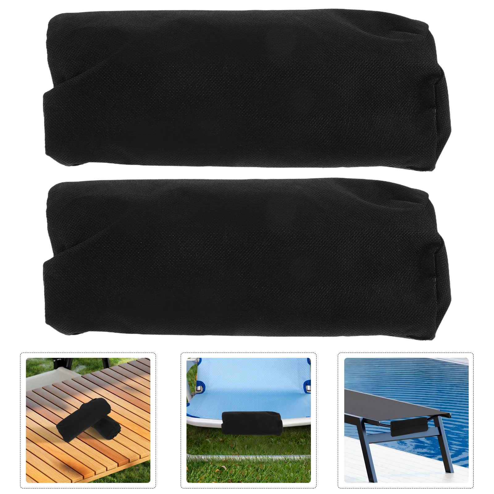 

1 Pair Lounge Footrest Cushion Outdoor Foldable Non-Slip Waterproof Fabric Footrest For Patio Lawn Chair Leg Rest Cushion