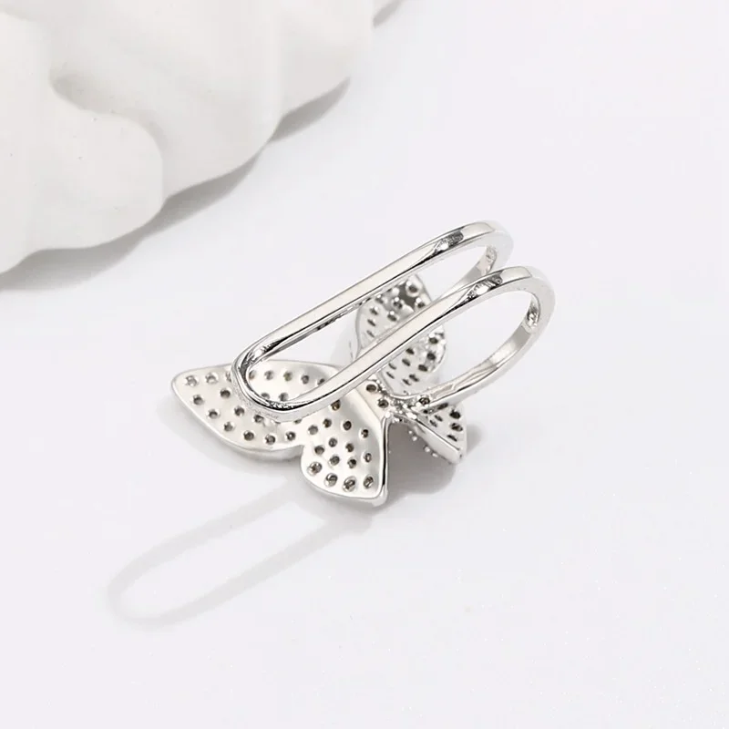 YCP  New Original Design Fashionable High Fashion Trend Shining Micro inlaid Zircon Earbone Clip Earrings Women Earclips