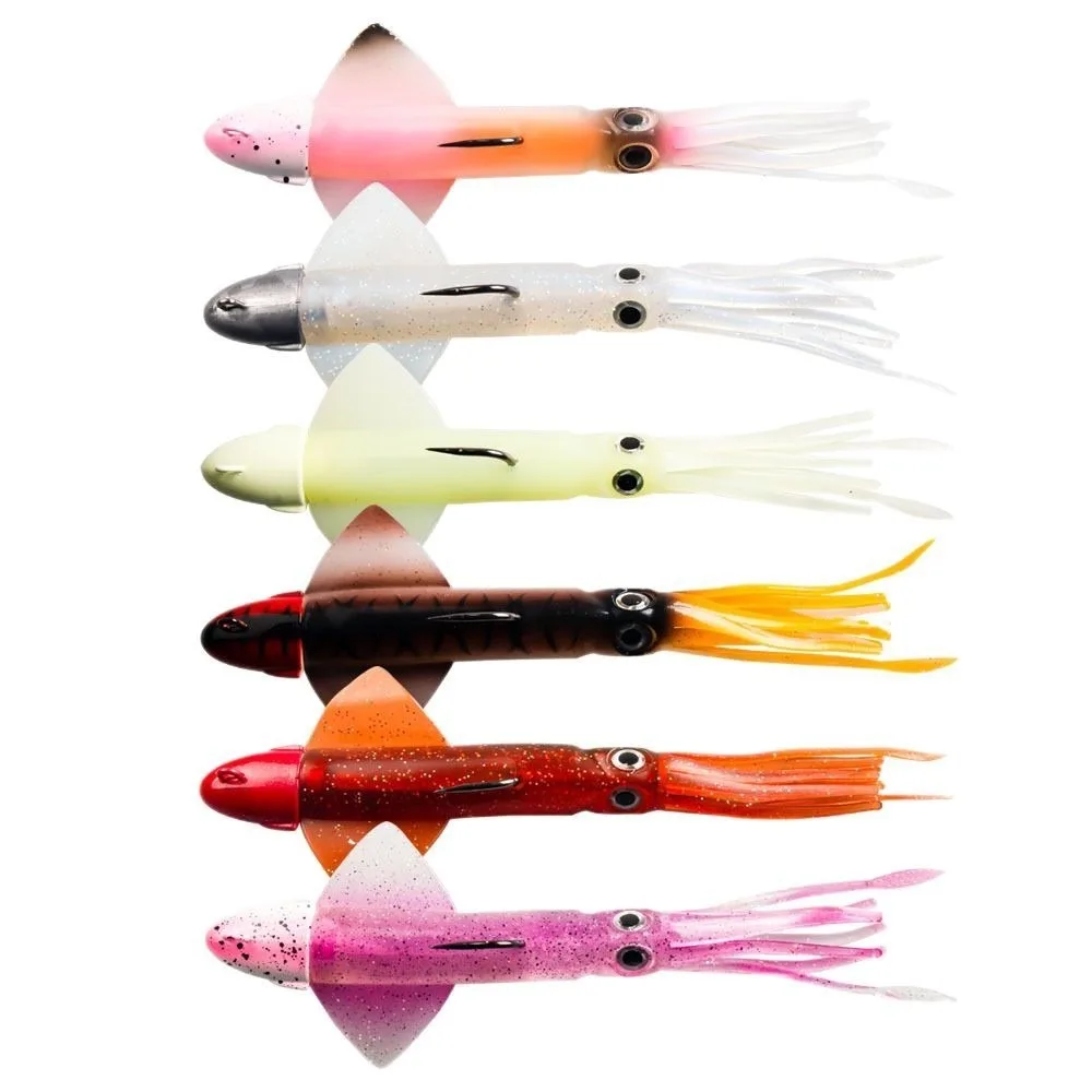 

120g/200g Glow Squid Skirts Lures with hook Luminous Soft Rubber Fishing Lures Squid Skirts Lure Fishing Bait