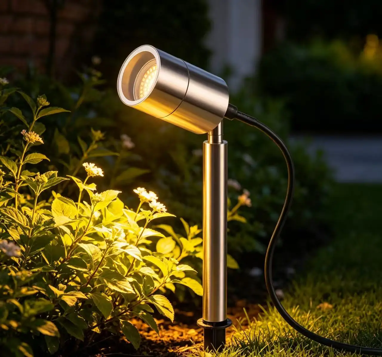 New Stainless Steel Outdoor Spike Light Waterproof LED Lawn Light Factory Direct Supply