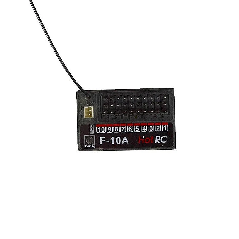 HOTRC 10CH 10Channel 2.4GHz F-10A PWM Receiver for CT-10B HT-10A Transmitter Remote Control Plane Car Ship Boat Tank Model Toy