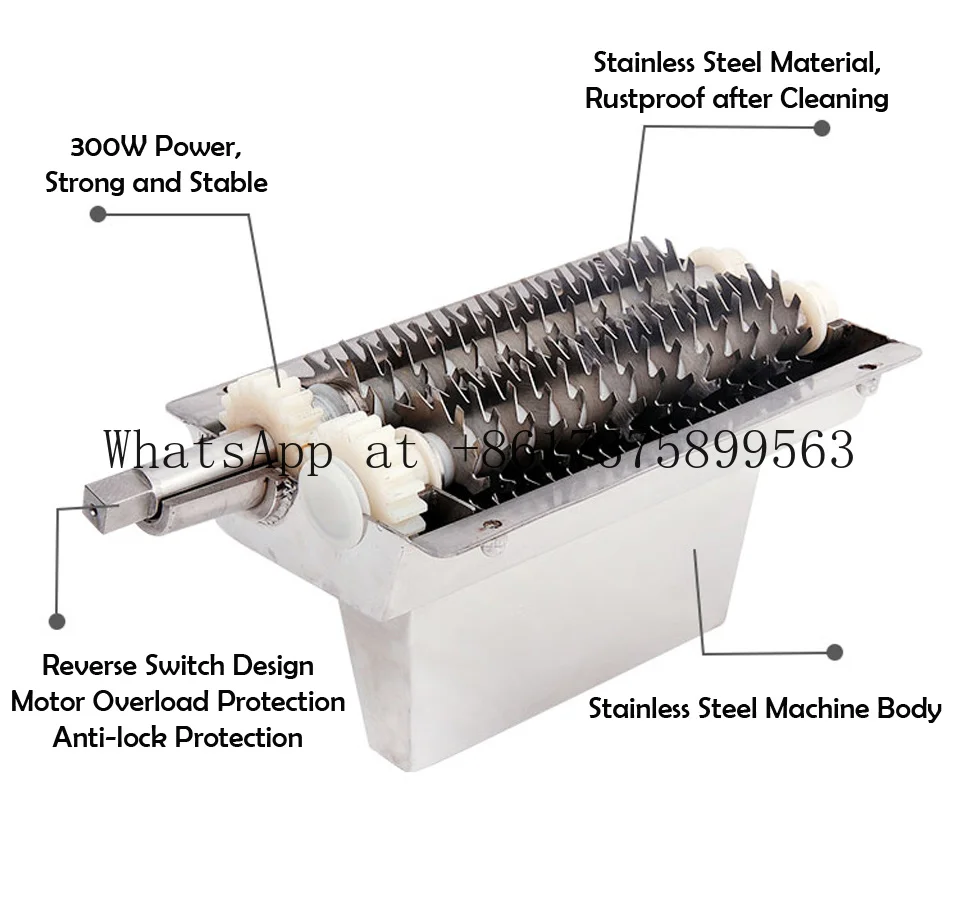 MTS737 Heavy Commercial Manual Meat Tenderizer Machine Stainless Steel Kitchen Appliance Enhanced Beef Texture