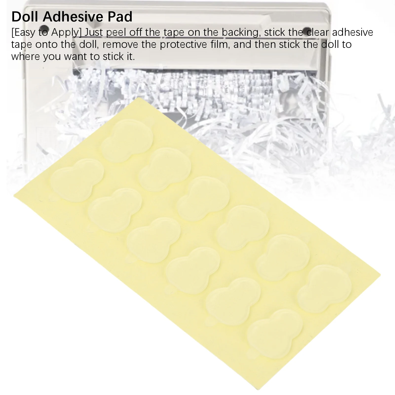 人形用透明粘着テープ フィギュア用透明粘着パッド 18x14x1.5mm 防水 取り外し可能 粘着性両面粘着パッド フィギュア用