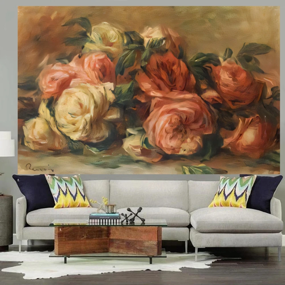 Discarded Roses by Pierre-Auguste Renoir Flower Canvas Oil Painting Handpainted Masterpiece Art Paintings for Kitchen Decoration