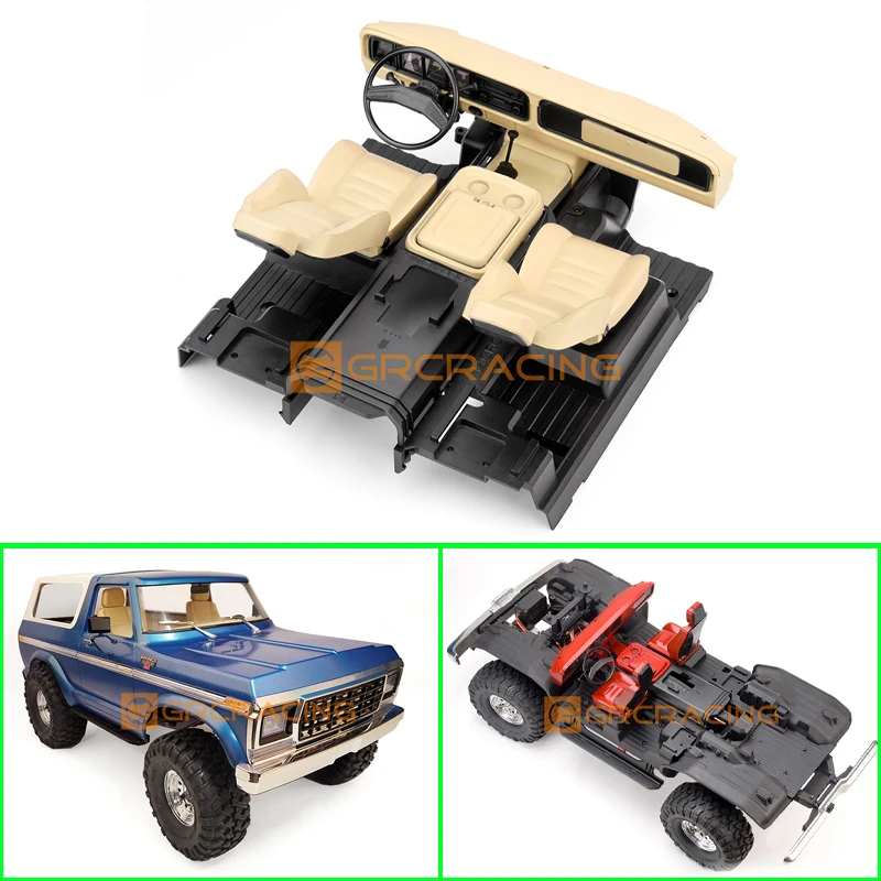 1 Set Simulation Central Control Seat Modification Parts For 1/10 RC Crawler Car Traxxas TRX4 Lima Interior BRONCO