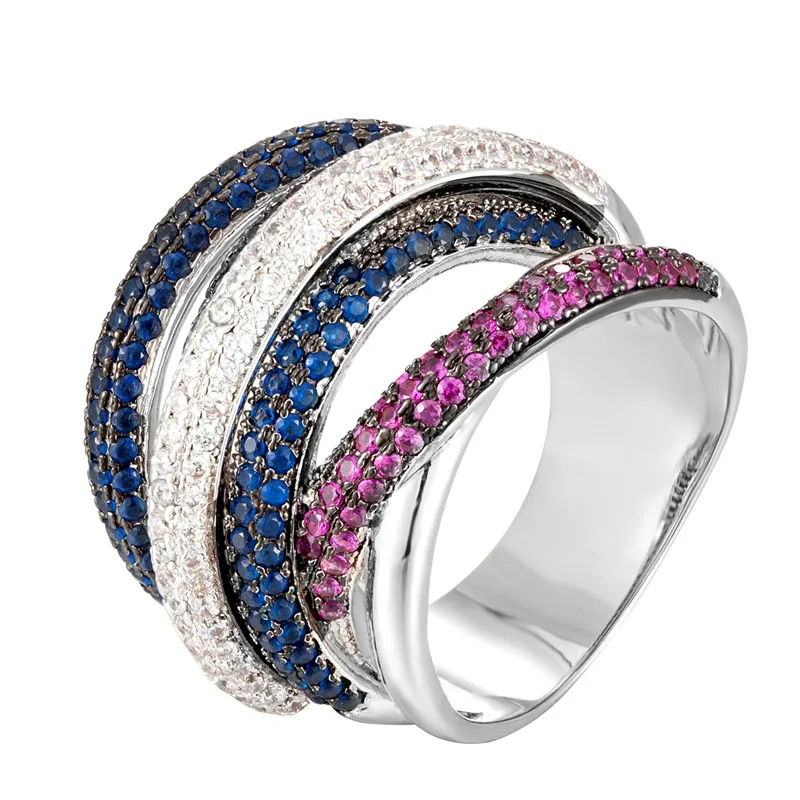 Zlxgirl jewelry Luxury Cross Geometry Cubic Ziron Engagement Dubai Naija Bridal Finger Rings Jewelry copper aneis anel bijoux