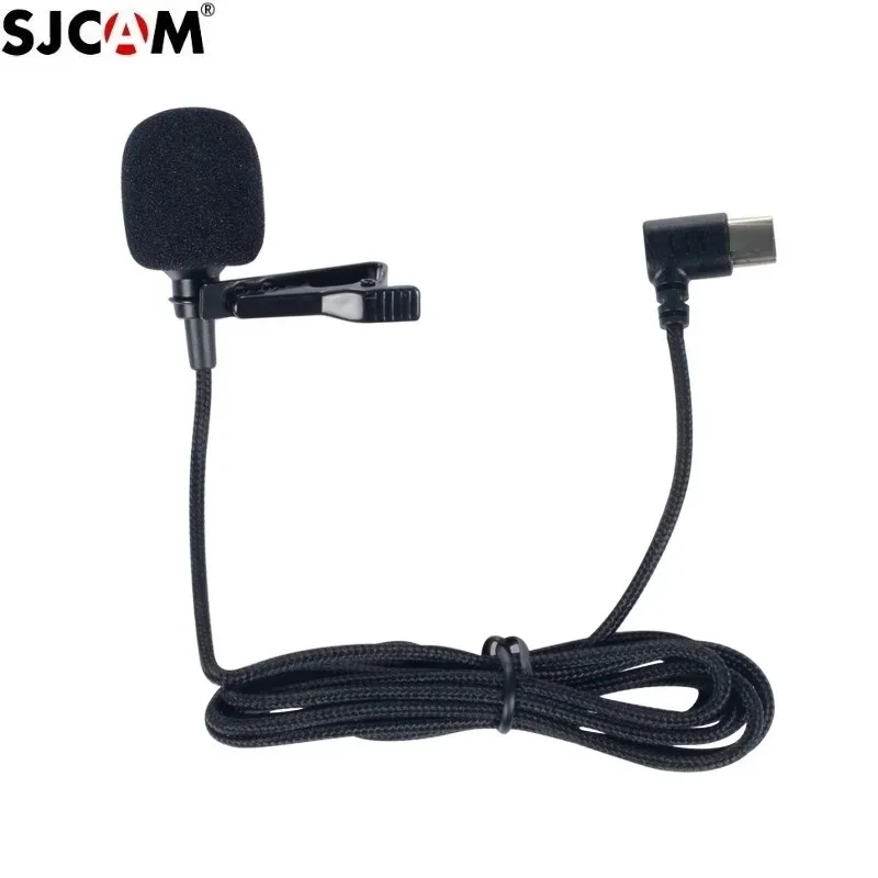 New Original SJCAM Series Accessories External Microphone with Clip Type C for SJ9/SJ8 Pro/Plus/ C200 Pro /A10 Action Camera
